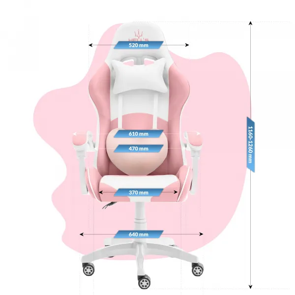 Hell´s chair Stolička Hell's Chair KIDS Rainbow PINK-WHITE