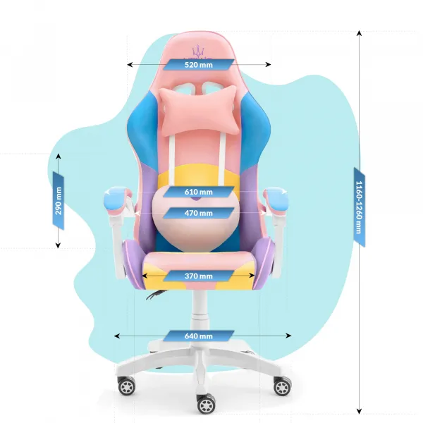 Hell´s chair Stolička Hell's Chair KIDS Rainbow COLORFUL