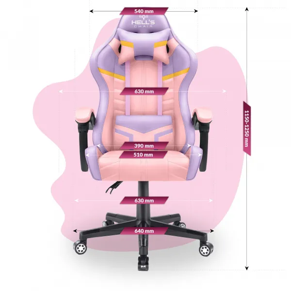 Hell´s chair Stolička Hell's Chair HC-1004 KIDS PINK-PURPLE-YELLOW
