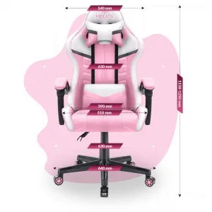 Hell´s chair Stolička Hell's Chair HC-1004 KIDS PINK-WHITE GREY