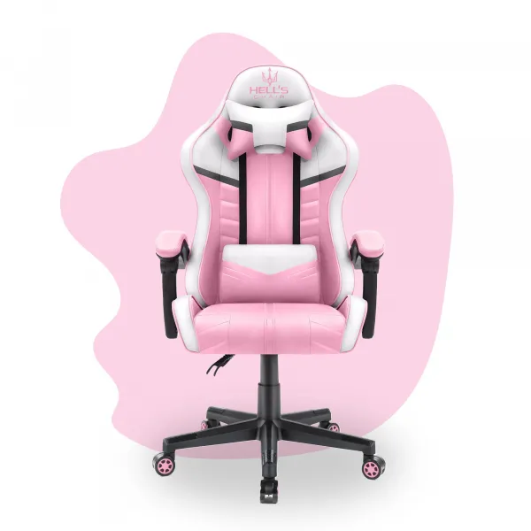 Hell´s chair Stolička Hell's Chair HC-1004 KIDS PINK-WHITE GREY