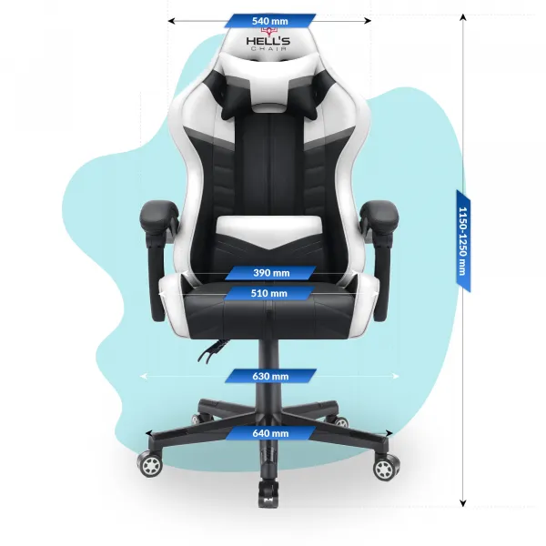 Hell´s chair Stolička Hell's Chair HC-1004 KIDS WHITE-BLACK-GREY
