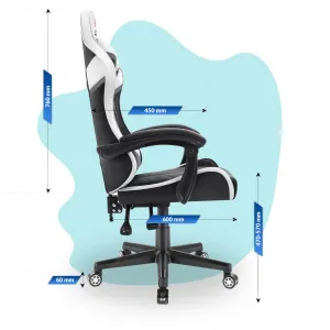 Hell´s chair Stolička Hell's Chair HC-1004 KIDS WHITE-BLACK-GREY