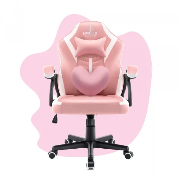 Hell´s chair Stolička Hell's Chair HC-1001 KIDS PINK-WHITE