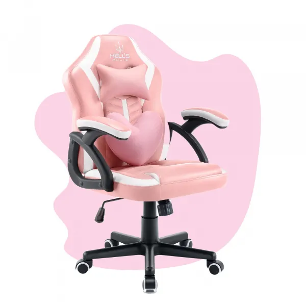 Hell´s chair Stolička Hell's Chair HC-1001 KIDS PINK-WHITE