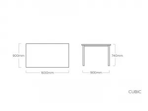 Cubic záhradný jedálenský stôl 160x90 strieborný