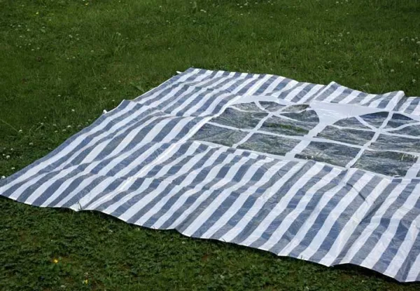Garthen 420 Sada dvoch bočných stien pre záhradný stan - biela / zelená