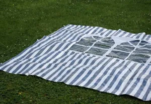 Garthen 420 Sada dvoch bočných stien pre záhradný stan - biela / zelená