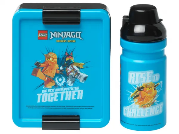 LEGO® Ninjago desiatový set fľaše a boxu modrý