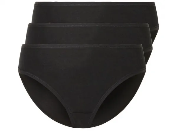 esmara® Dámske nohavičky, 3 kusy (XL (48/50), čierna)
