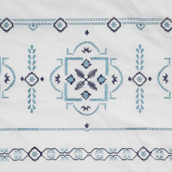 ArtFir Obliečky na dvojlôžko HAFT | biela/modrá 160 x 200 cm
