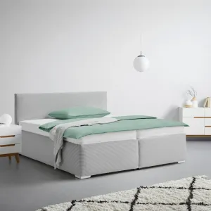 Čalúnená posteľ LESIA 200x200cm, poťah sivý