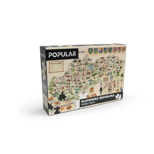 POPULAR - Puzzle - Mapa Slovenska, 160 ks
