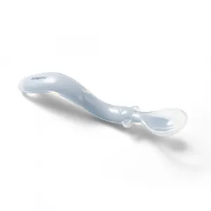 BabyOno silikónová flexibilná lyžička šedo-modrá