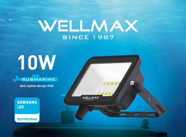 LED Reflektor Wellmax 10W Samsung LED - Neutrálna biela