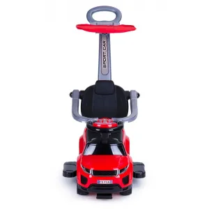 Hračkárske autíčko Rider Walker Pusher 3v1, červené