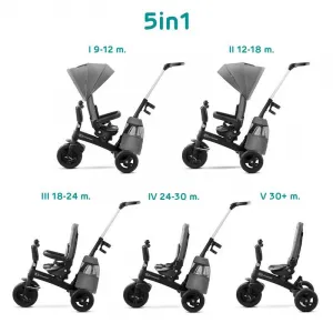 Trojkolka Kinderkraft Easytwist Platinum Grey Premium
