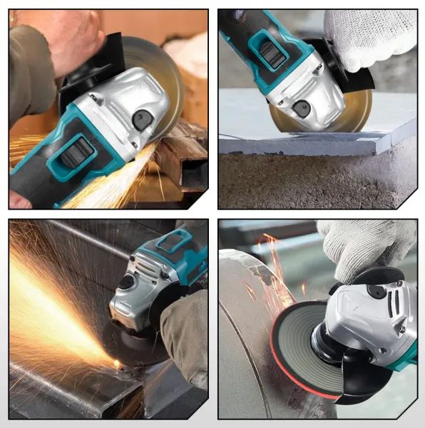 Elektrická Uhlová Brúska ONEVAN 125 Mm je vhodná pre batériu Makita 18V + kotúče ZADARMO ! 21V 4Ah batérie, nabíjačka Batéria: 2ks batéria