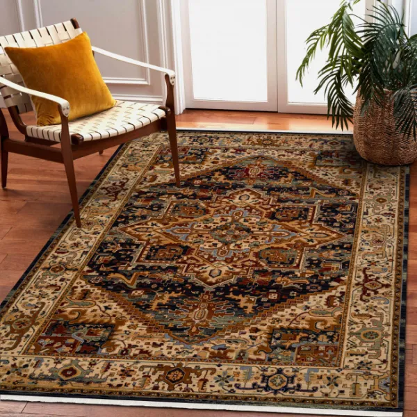 Koberec KESHAN Ornament, strapce 2886/53511 béžový / granátový