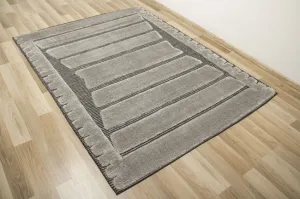 Koberec Shaggy Lula Soft IM44A geometrický, sivý / čierny