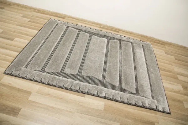 Koberec Shaggy Lula Soft IM44A geometrický, sivý / čierny