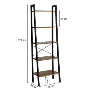 SONGMICS Regál 5 políc industriálny 56x172 cm