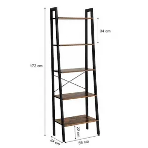 SONGMICS Regál 5 políc industriálny 56x172 cm