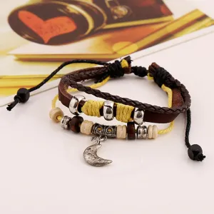 Pánsky náramok v žltom prevedení s mesiacom