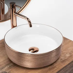 Keramické umyvadlo REA SAMI rose gold kartáčované