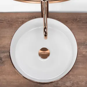 Keramické umyvadlo REA SAMI rose gold kartáčované