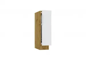 Artstolk Rohová kuchynská linka ISABEL | 200-260 cm dub artisan/sivá Prevedenie: s pracovnou doskou