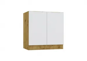 Artstolk Rohová kuchynská linka ISABEL | 200-260 cm dub artisan/sivá Prevedenie: s pracovnou doskou
