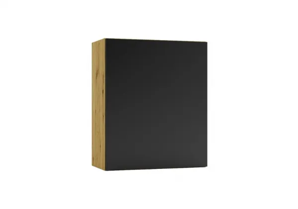 Artstolk Rohová kuchynská linka ISABEL | 200-260 cm dub artisan/čierna Prevedenie: s pracovnou doskou
