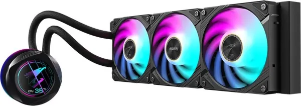GIGABYTE vodní chladič AORUS WATERFORCE X II 360, 120mm ARGB, LCD displej