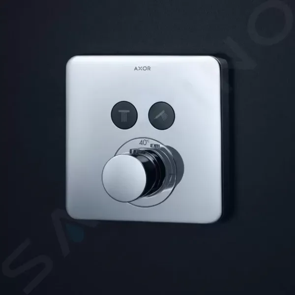 Axor Citterio E - ShowerSelect, termostatická batéria pod omietku pre 2 spotrebiče, chróm 36707000