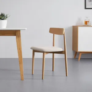 Stolička NOAH dubové drevo/béžová