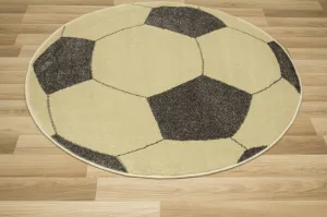Koberec Lima G758A Football, žltý / grafitový kruh