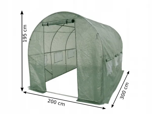 Kryt pre fóliový tunelový záhradný skleník 2x3 m