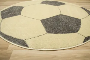 Koberec Lima G758A Football, žltý / grafitový kruh