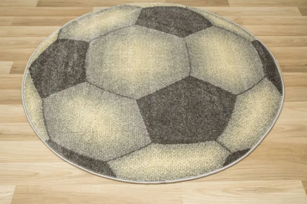 Koberec Lima G758A Football, grafitový / žltý kruh