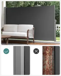 SONGMICS Bočná markíza Orrine 180x450 cm antracit