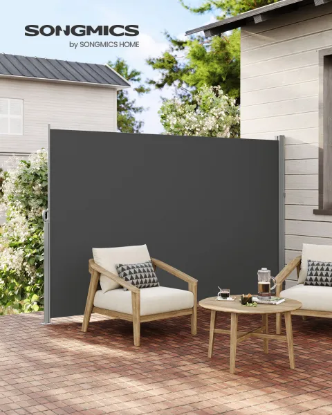 SONGMICS Bočná markíza Orrine 180x450 cm antracit
