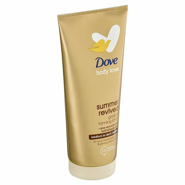 Dove DermaSpa Summer Revived samoopaľovacie telové mlieko odtieň Medium to Dark 200 ml