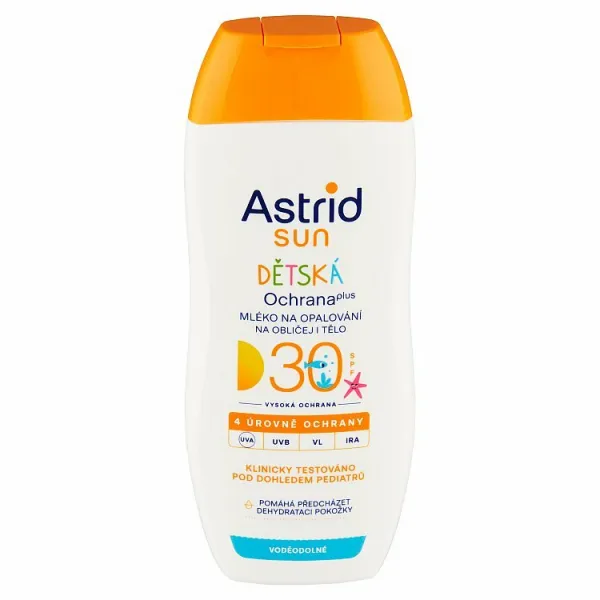 Astrid Sun detské mlieko na opaľovanie SPF 30 na tvár a telo 200 ml