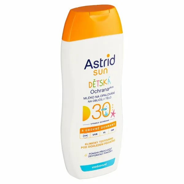 Astrid Sun detské mlieko na opaľovanie SPF 30 na tvár a telo 200 ml
