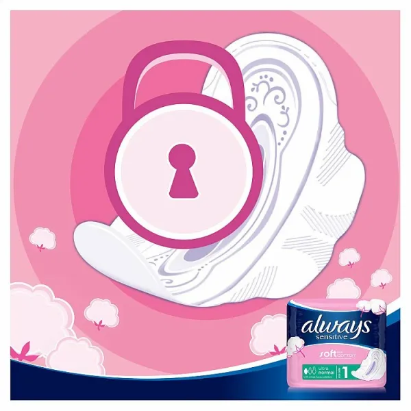 Always Platinum Normal Menštruačné Vložky s Krídelkami, 40 ks