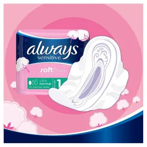 Always Platinum Normal Menštruačné Vložky s Krídelkami, 40 ks