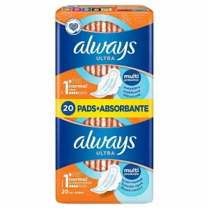 Always Ultra Hygienické Vložky Normal (V1) S Krídelkami 20 Ks