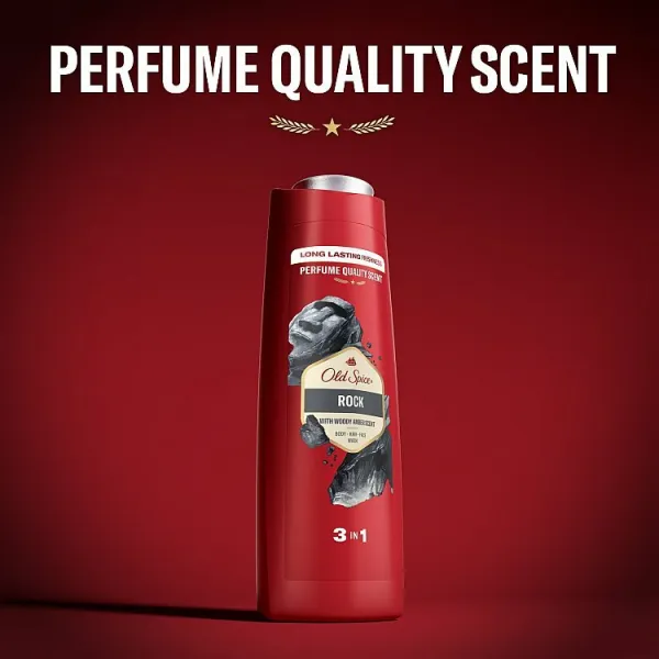 Old Spice Rock 3 v 1 Sprchový Gél a Šampó Pre Mužov 400ml