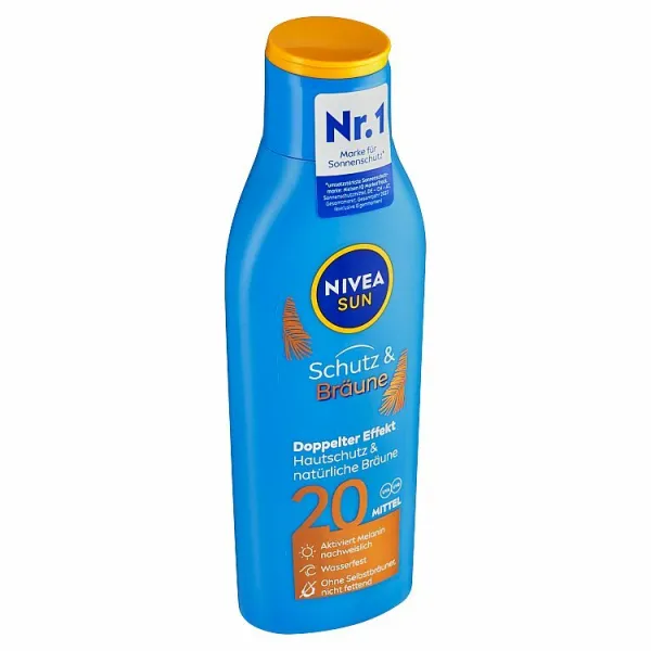 Nivea SUN Protect & Bronze intenzívne mlieko na opaľovanie SPF 20 200 ml